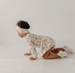 BABY GIRL LONG SLEEVE BODYSUIT DRESS SET - MEADOW BLOOM