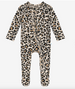 Lana Leopard Footie Ruffled Zippered One Piece