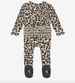 Lana Leopard Footie Ruffled Zippered One Piece