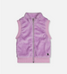 Faux Fur Sleeveless Vest Violet