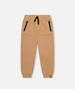 Fleece Sweatpants With Pockets Brown Tannin