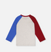 Raglan T-Shirt Heather Grey, Red And Blue