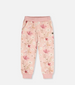 Sweatpants Pink Printed Flowers