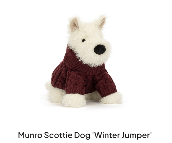 Munro Scottie Dog 'Winter Jumper'