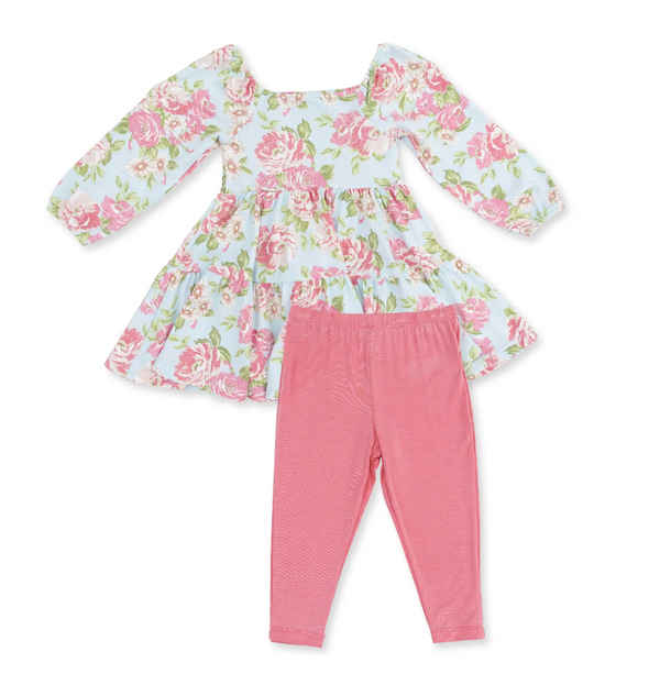 Angeline Floral  Cap Sleeve Dress and Legging