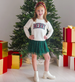 Merry Tartan Patch Christmas Sweatshirt - Kids Clothing