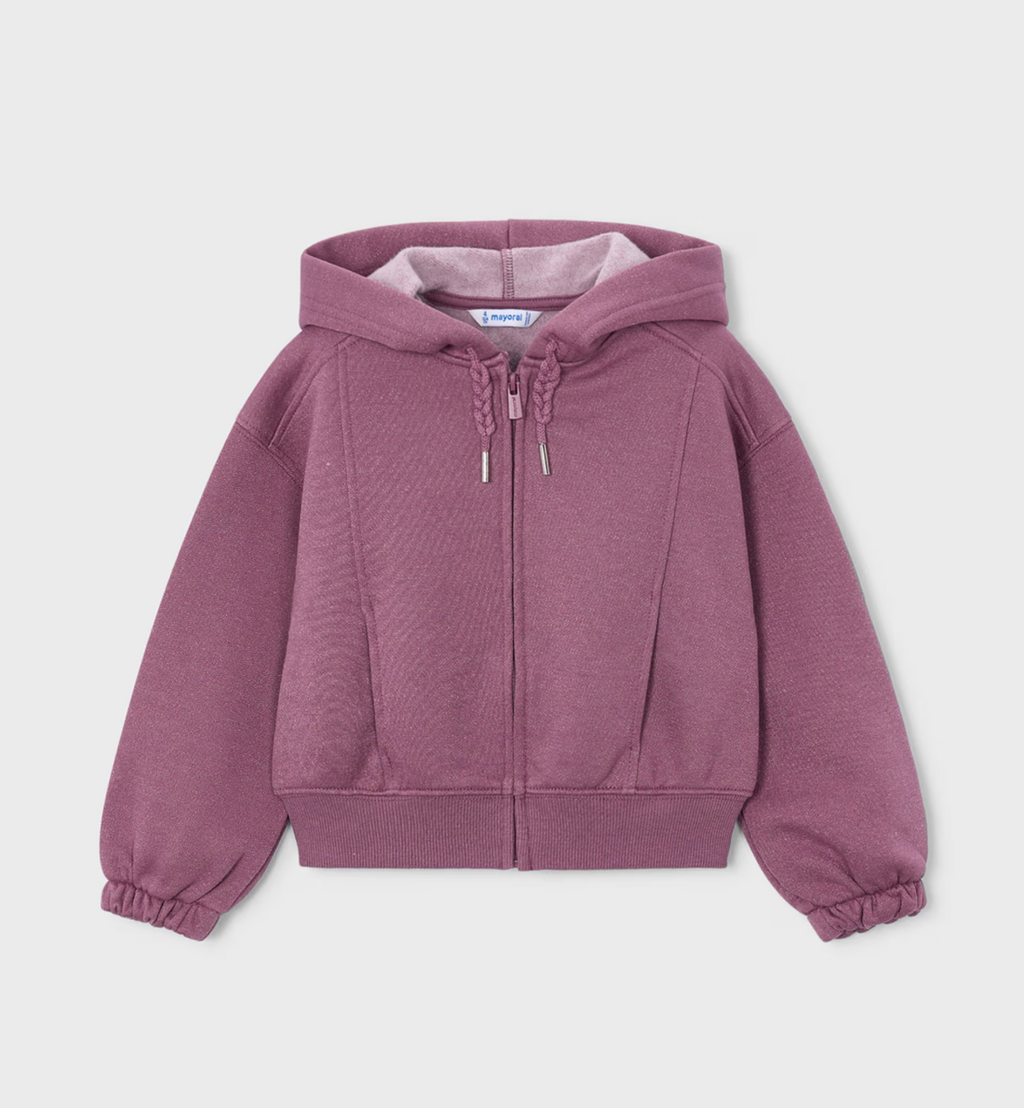 Girl Zip-Up Hoodie - Violet Heather