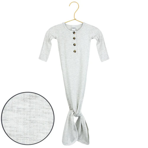 Stevie Ribbed Knotted Gown - Newborn-3 Month
