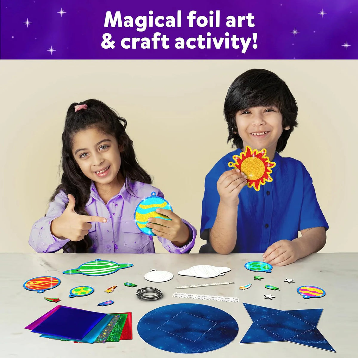 Skillmatics Foil Fun Solar System - Space Art & Craft Kit