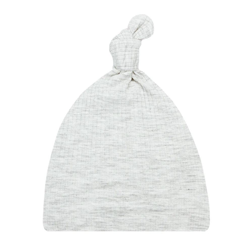Stevie Ribbed Top Knot Hat - Newborn-3 Month