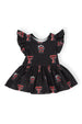Texas Tech Black Raider Red Flutter Twirl Bodysuit