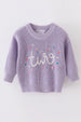 HAND-EMBROIDERY ONE & TWO BIRTHDAY PULLOVER SWEATER