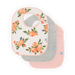Cotton Muslin Classic Bib 3 Pack - Watercolor Roses