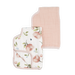 Organic Cotton Muslin Burp Cloth 2 Pack - Watercolor Floret + Rosie