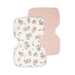 Organic Cotton Muslin Burp Cloth 2 Pack - Watercolor Floret + Rosie