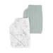 Organic Cotton Muslin Burp Cloth 2 Pack - Pencil Floral + White Sage
