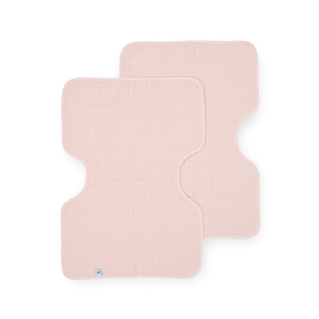 Cotton Muslin Burp Cloth 2 Pack - Light Pink