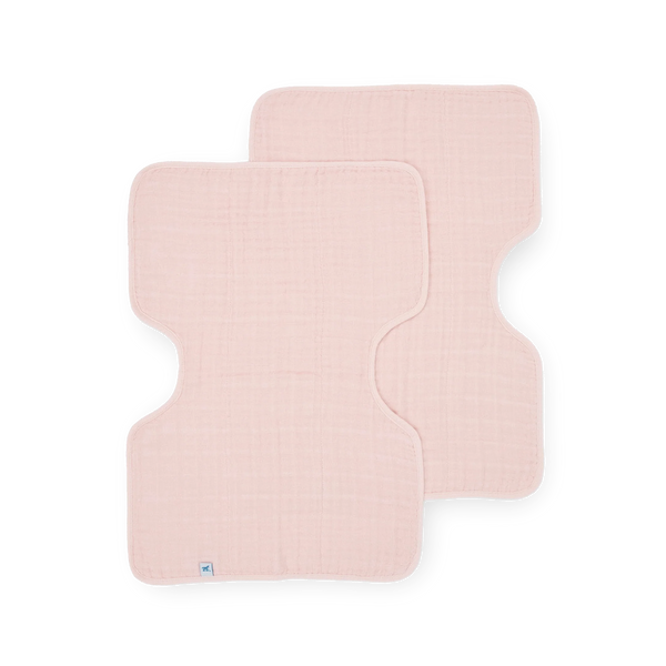 Cotton Muslin Burp Cloth 2 Pack - Light Pink
