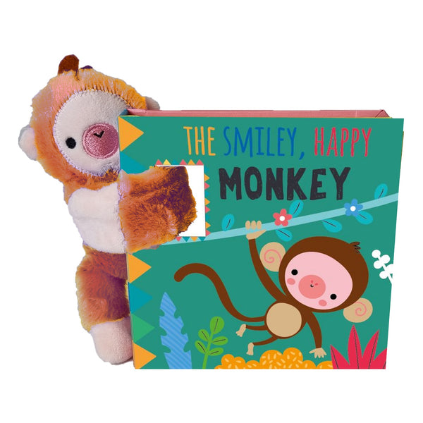 Buddy and Barney Mini Snap & Snuggle - The Smiley Happy Monkey