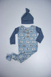 Cowboy Colt knot Gown & Hat - NB