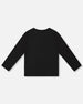 Organic Cotton Long Sleeve T-Shirt Black With Heart