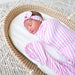 Lana Pink Ribbed SWADDLE Bamboo