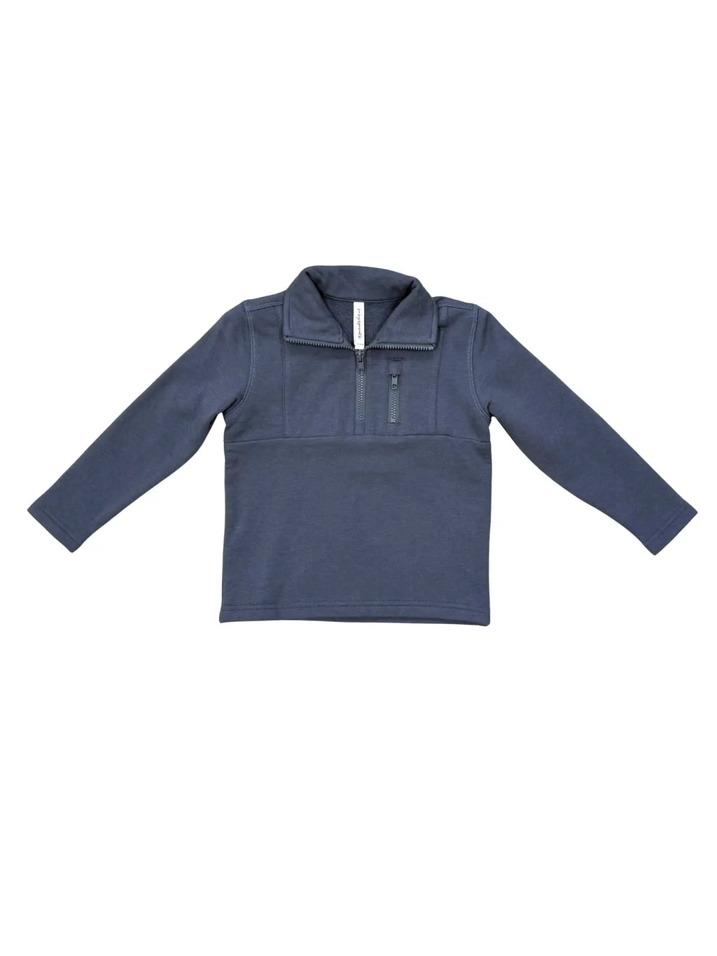 BOYS 3/4 FLEECE ZIP SWEATSHIRT - NIGHTFALL BLUE