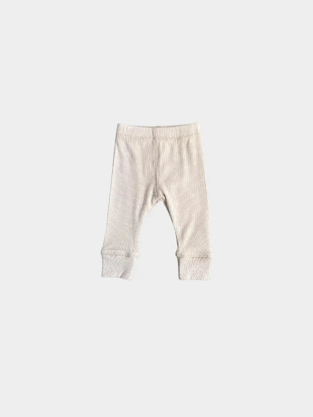 Baby Ribbed Leggings - Almond