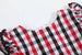 Red and Black Gingham Ruffle Bow Romper