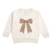 Mocha Floral Bow Patch Sweatshirt