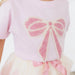Pearl Bow Patch Short Sleeve T-Shirt - Kids Clothing