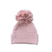 Knit Pom Hat -  Misty Rose