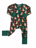 2-Way Zip Romper, Country Christmas Retrievers