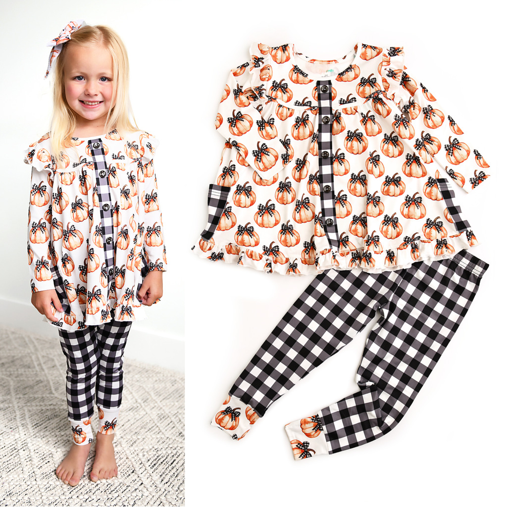 Lilith Pupmkin PEPLUM SET Kids Halloween Outfit