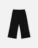 Waffle Flare Leg Pants Black