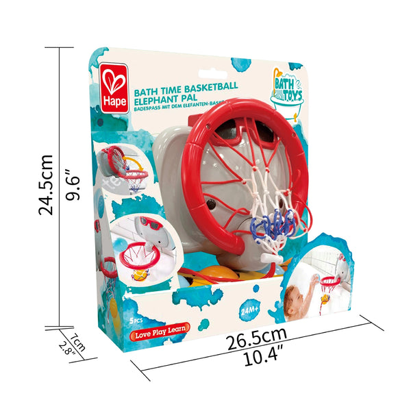 Hape Bath Basketball Elephant Pal Bathtub Shooting Game