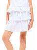 Embroidered Eyelet Tiered Ruffle Skort