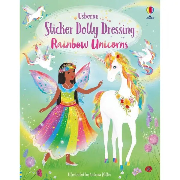 Sticker Dolly Dressing Rainbow Unicorns : Usborne