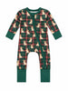 2-Way Zip Romper, Country Christmas Retrievers