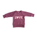 Kid's Raglan Sweatshirt - Love in Ruby