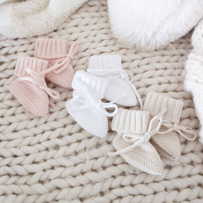 Knit Baby Booties | Sweet Neutrals NB