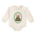 Sequin Christmas Tree Patch Long Sleeve Romper - Baby