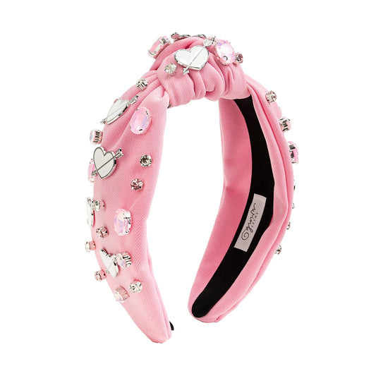 Pink Valentine's Day Gemstone Headband - Large - Hair