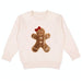 Gingerbread Sequin Patch Christmas Sweatshirt - Natural