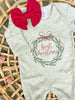 Sage Green First Christmas Wreath Outfit