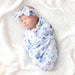 Bailey's Blue Floral Oversized Swaddle Blanket