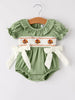 Fall Thanksgiving Smock Embroidered Bubble
