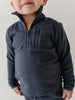 BOYS 3/4 FLEECE ZIP SWEATSHIRT - NIGHTFALL BLUE