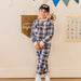 Navy Plaid Jogger - Boys Clothing