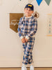 Navy Plaid Sweatshirt - Boys Clothing